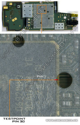 Testpoints for Sony Ericsson J132 A1
