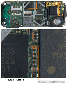 Testpoints for Sony Ericsson K550 A19 v2