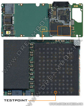 Testpoints for Sony Ericsson K770 A19