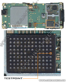 Testpoints for Sony Ericsson K810 A19