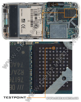 Testpoints for Sony Ericsson W580 A19
