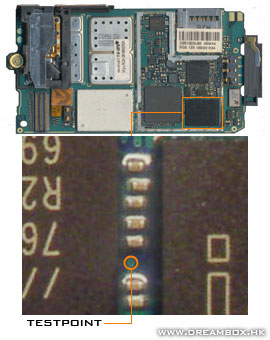 Testpoints for Sony Ericsson Z610 A19